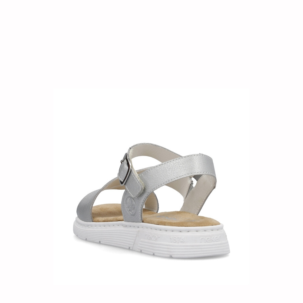 detail Dámske sandále RIEKER V9110-90 strieborná S4