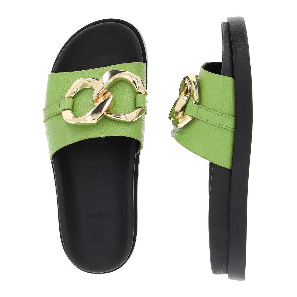 detail Dámské nazouváky RIEKER RIE-10204231-S4 zelená