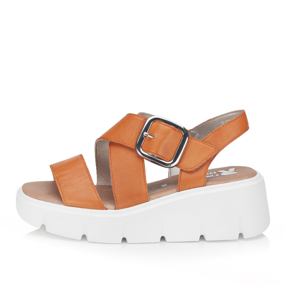 detail Dámské sandály RIEKER W1550-38 oranžová S4