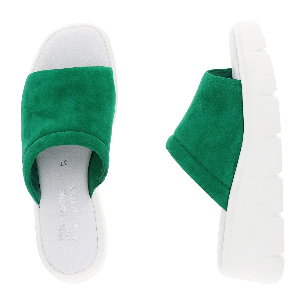 detail Dámské nazouváky RIEKER REVOLUTION W1551-52 zelená S4