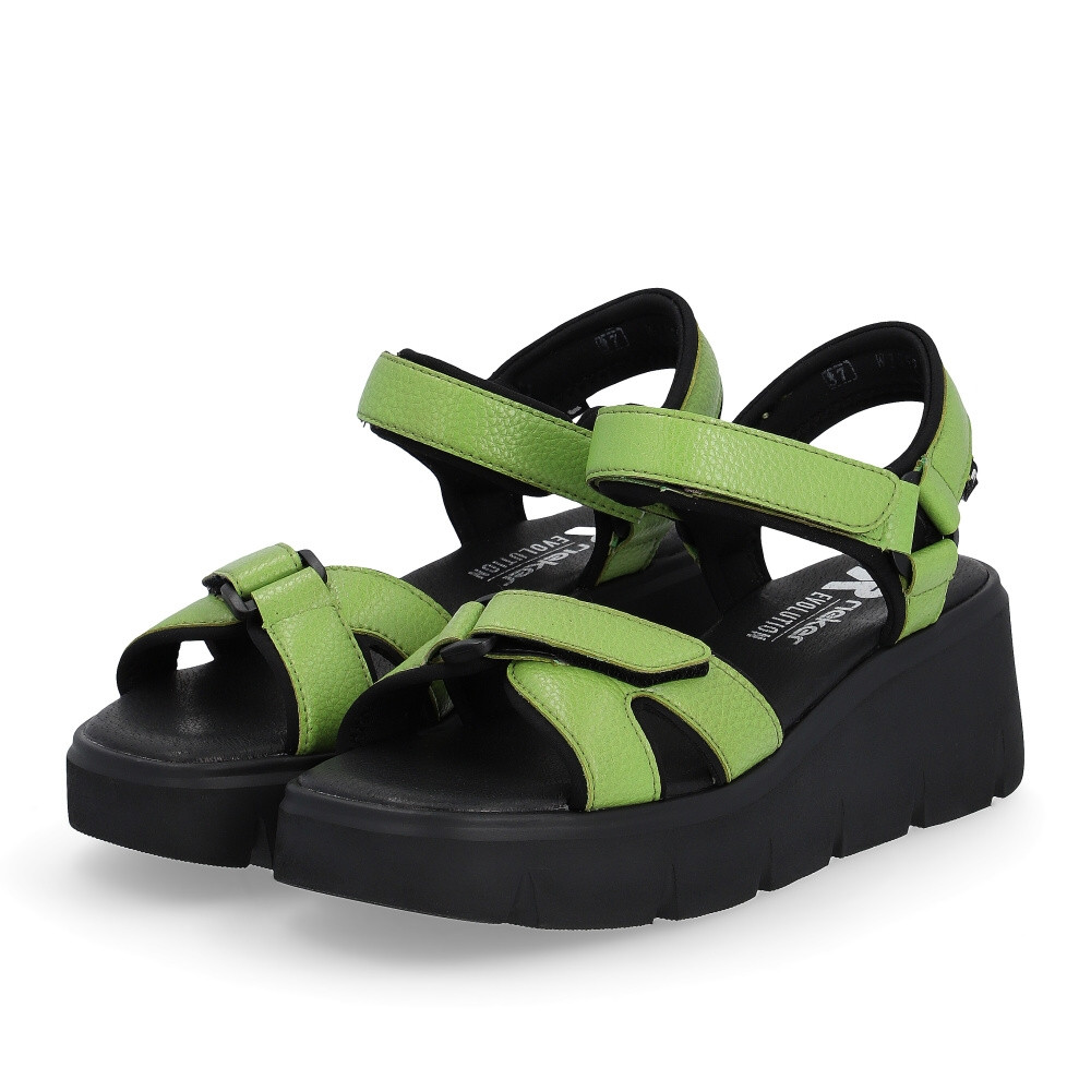 detail Dámské sandály RIEKER W1552-52 zelená S4