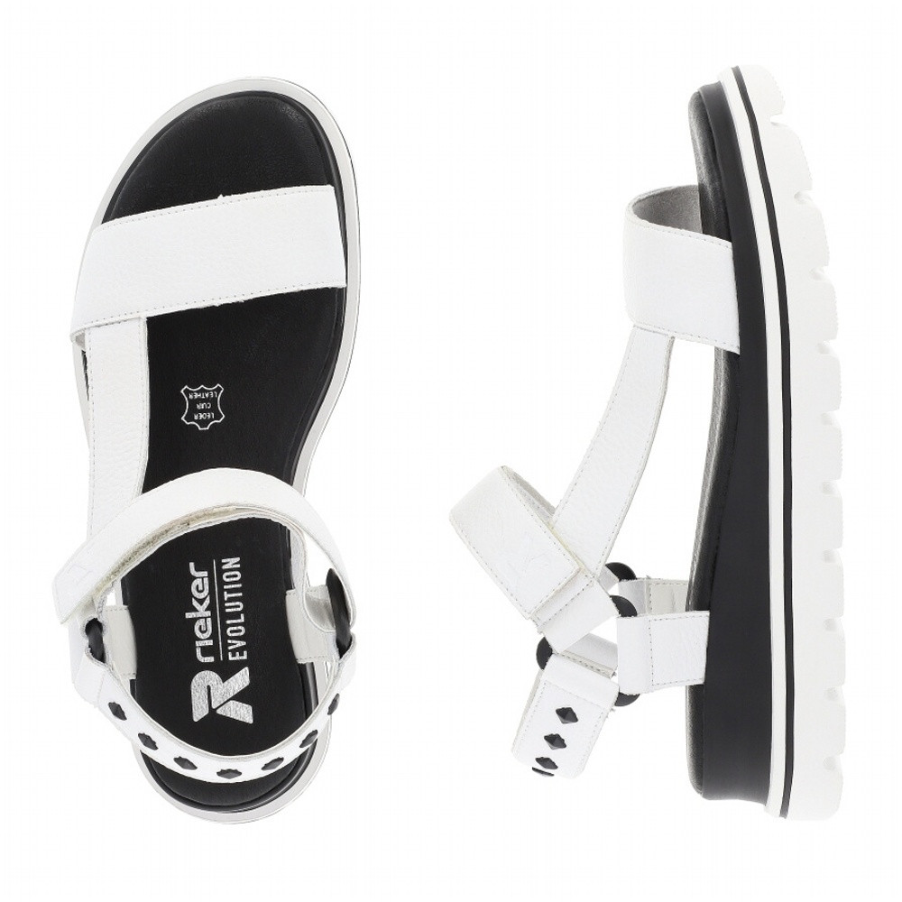 detail Dámské sandály RIEKER W1651-80 bílá S4