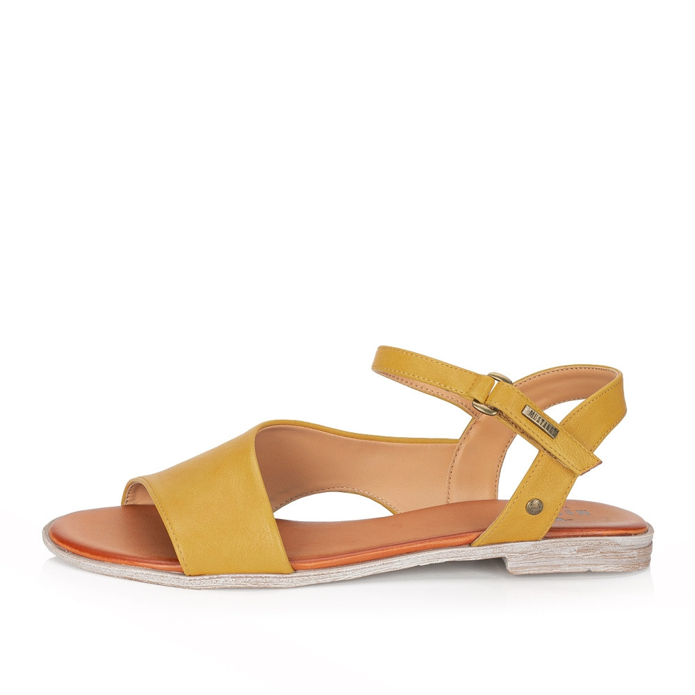 detail Dámské sandály MUSTANG 1388807-6 žlutá S4