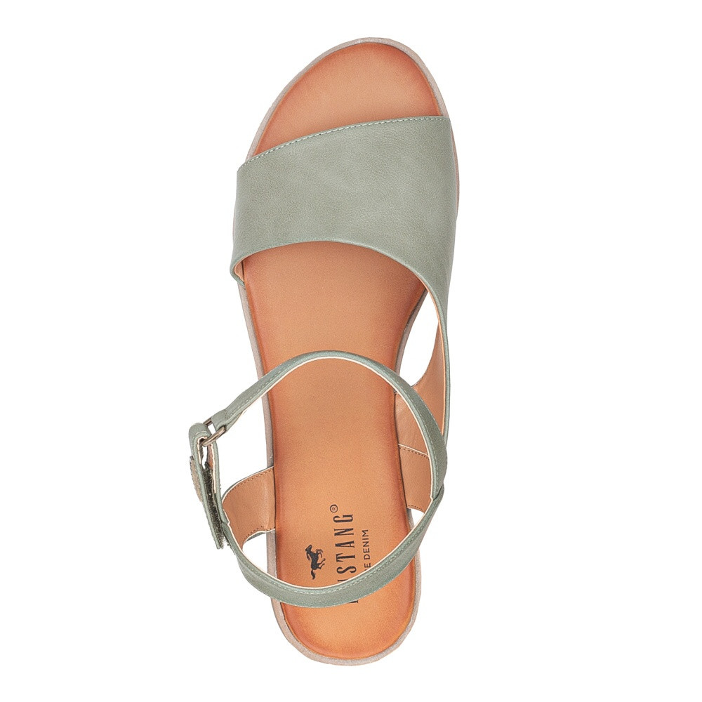 detail Dámské sandály MUSTANG 1388807-7 zelená S5