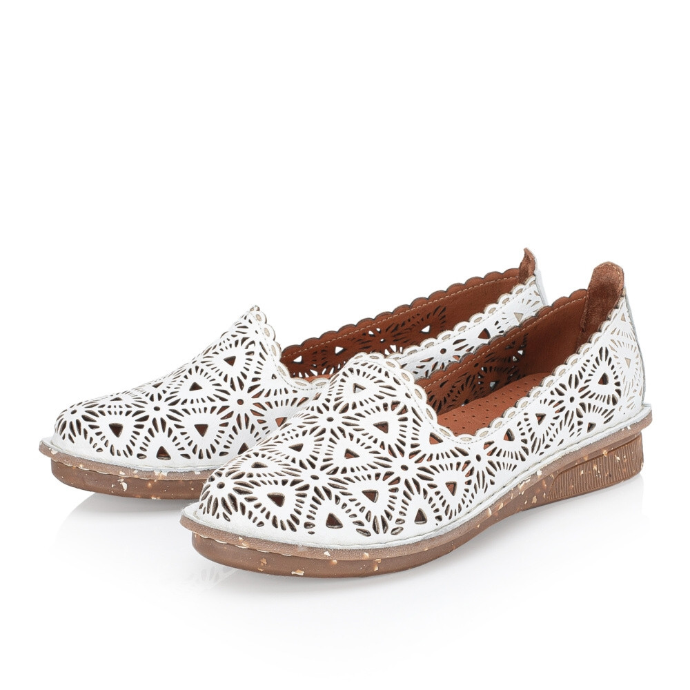 detail Dámské mokasíny IBERIUS FG-106-144-1 bílá S4