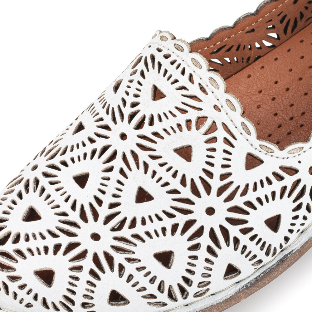 detail Dámské mokasíny IBERIUS FG-106-144-1 bílá S4