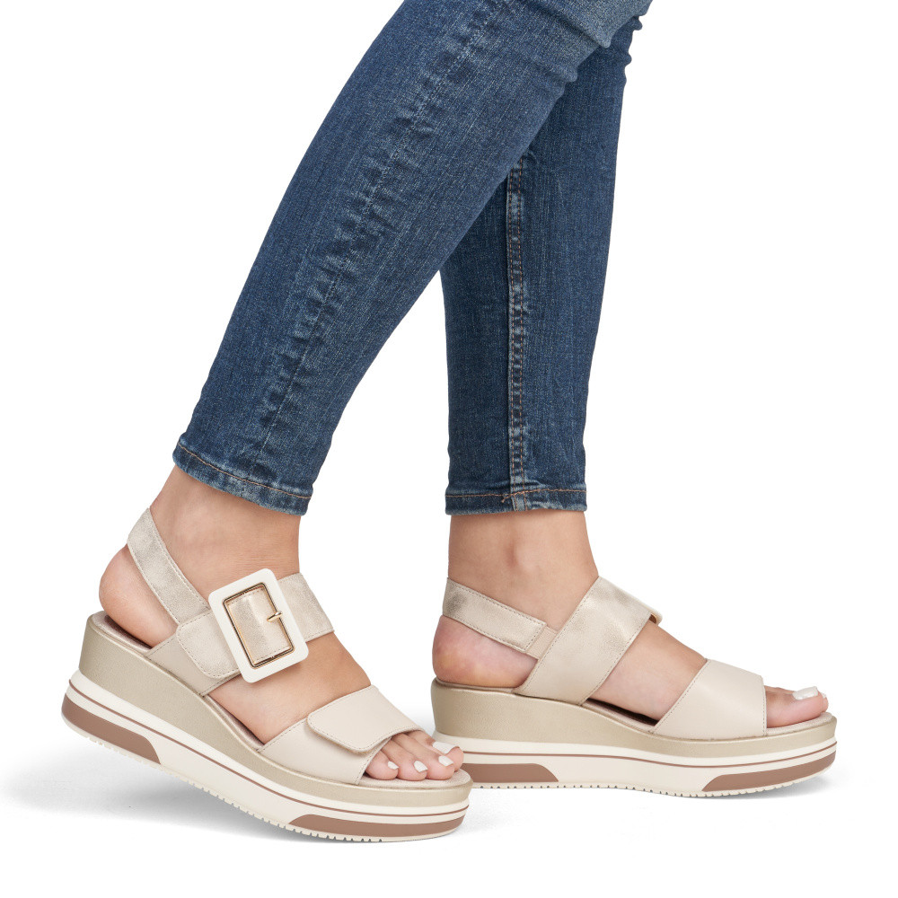 detail Dámské sandály REMONTE D1P50-91 béžová S5