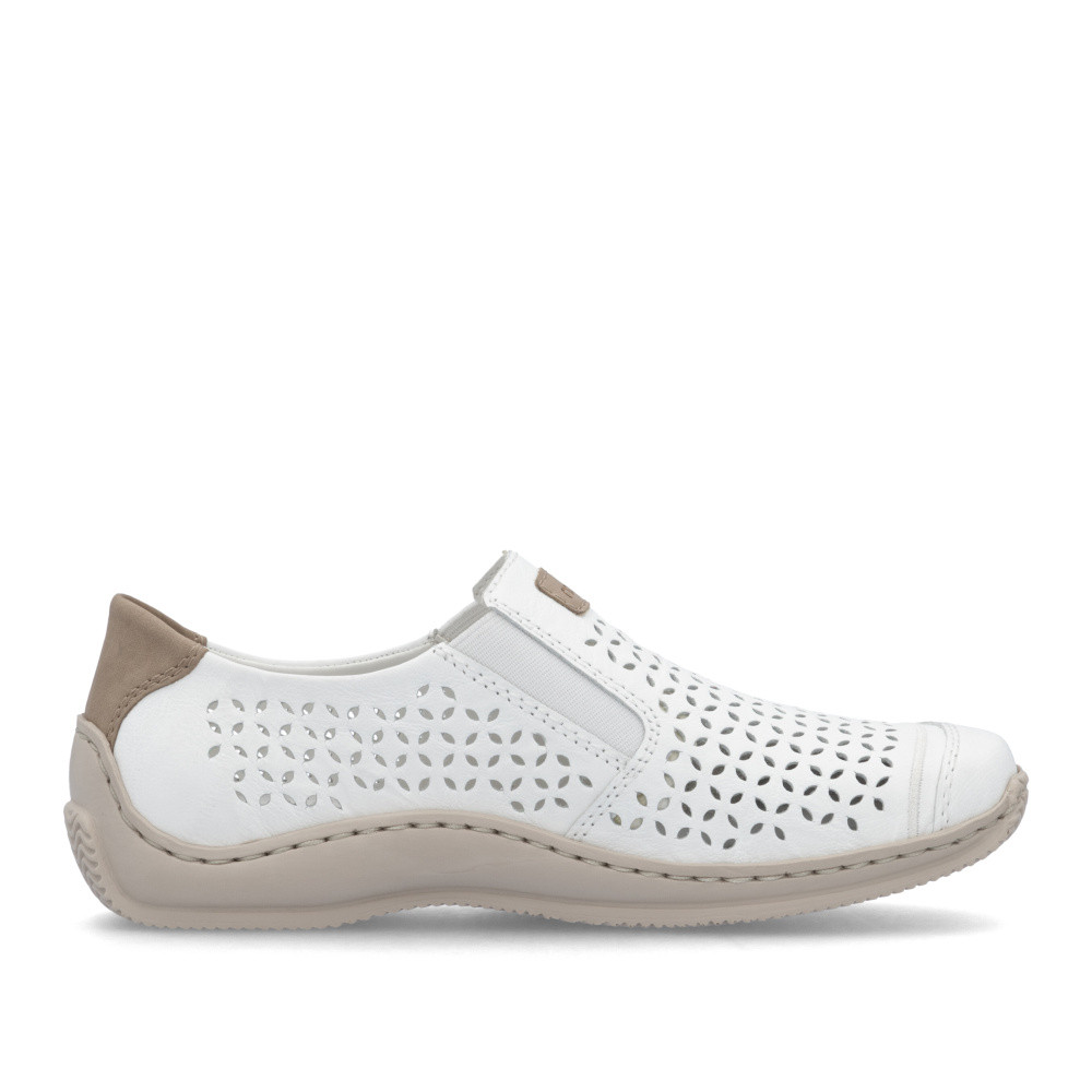 detail Dámské mokasíny RIEKER L1792-80 bílá S5