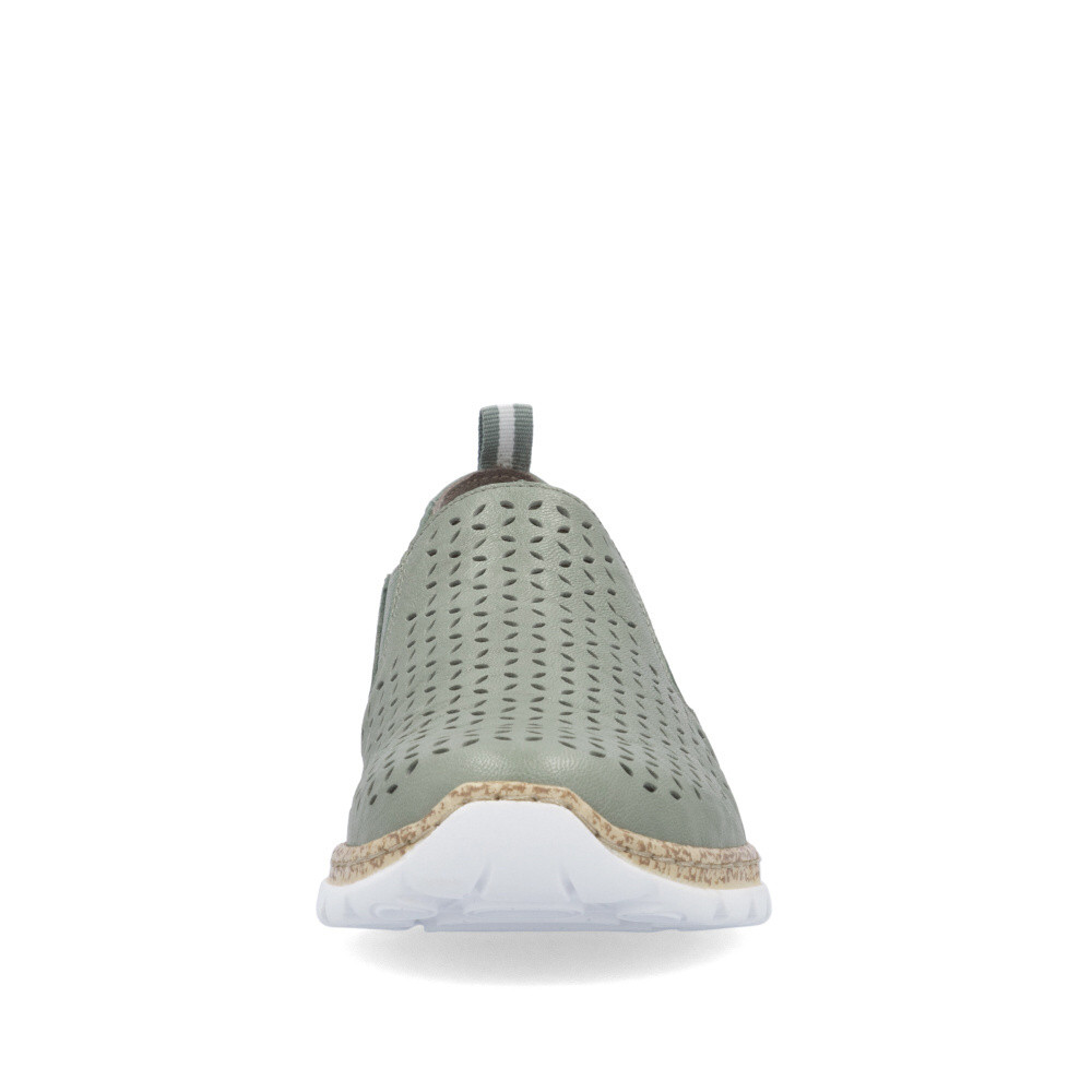 detail Dámské mokasíny RIEKER N4251-52 zelená S6