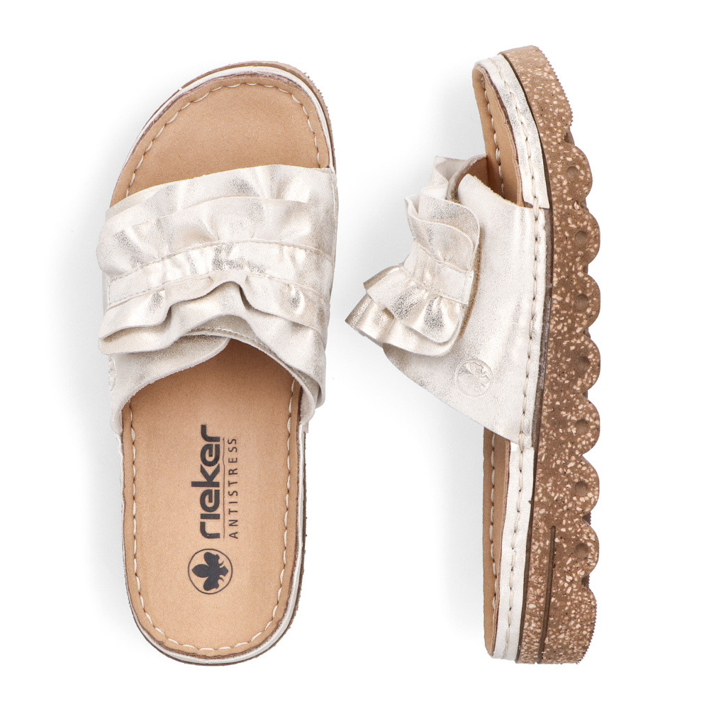 detail Dámské nazouváky RIEKER V8763-60 béžová S5