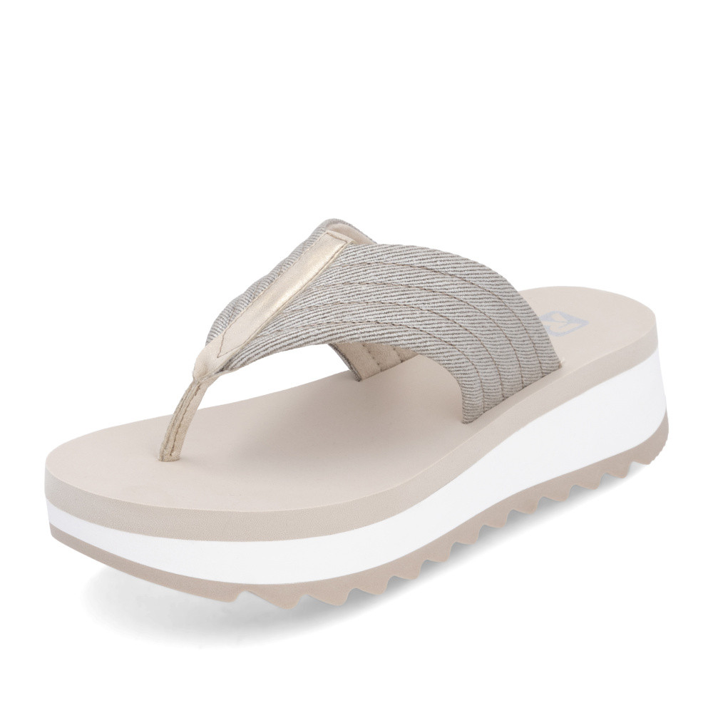 detail Dámské žabky RIEKER W3054-60 béžová S5