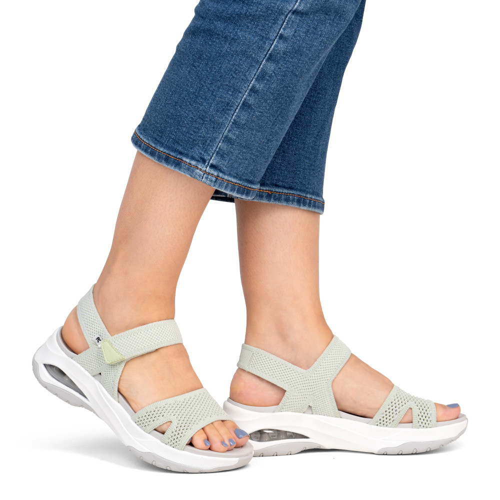 detail Dámské sandály RIEKER W3152-52 zelená S5