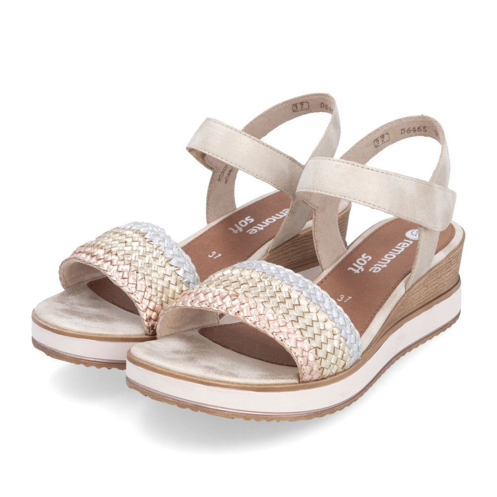 detail Dámské sandály REMONTE D6465-90 zlatá S5