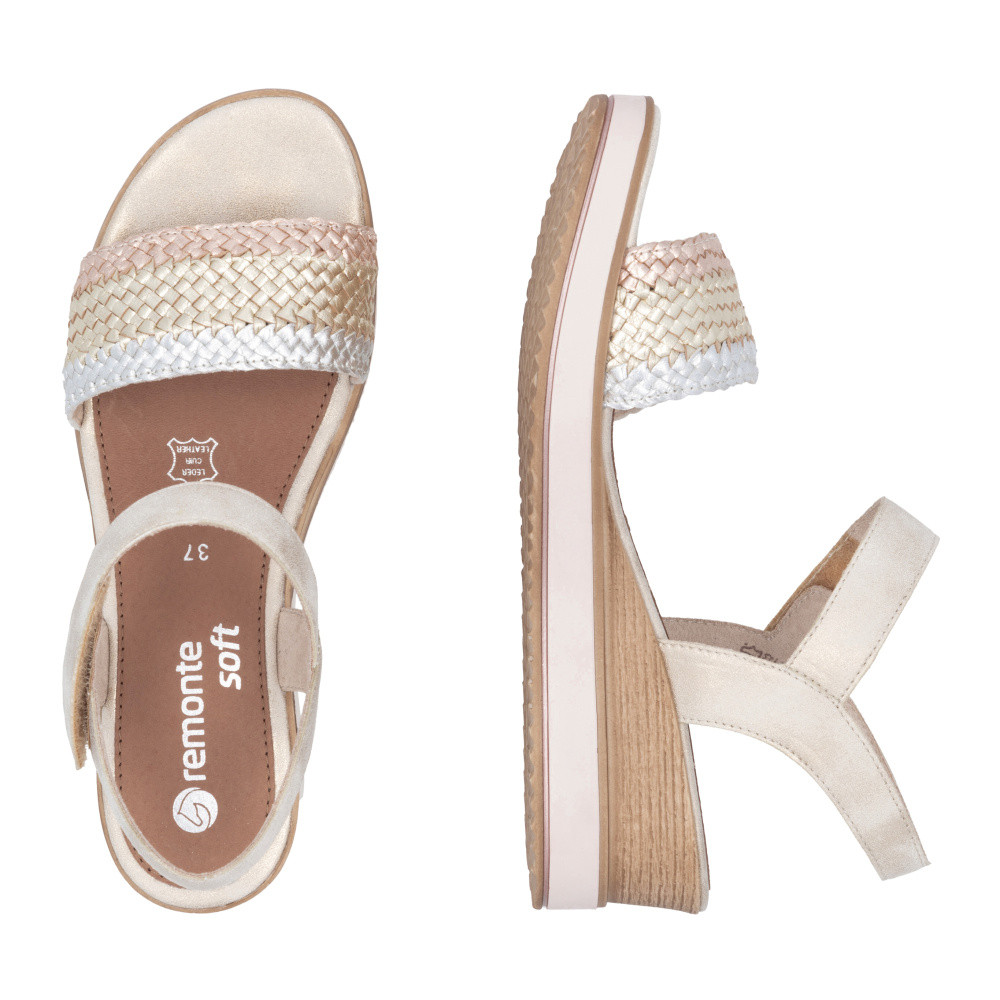 detail Dámské sandály REMONTE D6465-90 zlatá S5