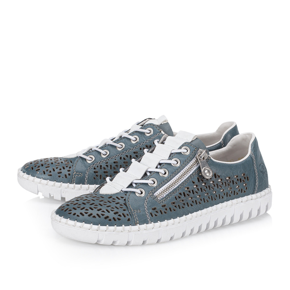 detail Dámské polobotky RIEKER M2357-13 modrá S5