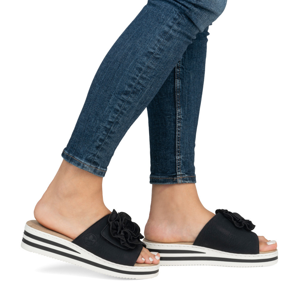 detail Dámské nazouváky RIEKER V0252-00 černá S5