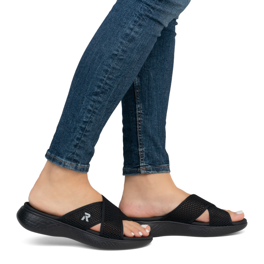 detail Dámské nazouváky RIEKER V2105-00 černá S5