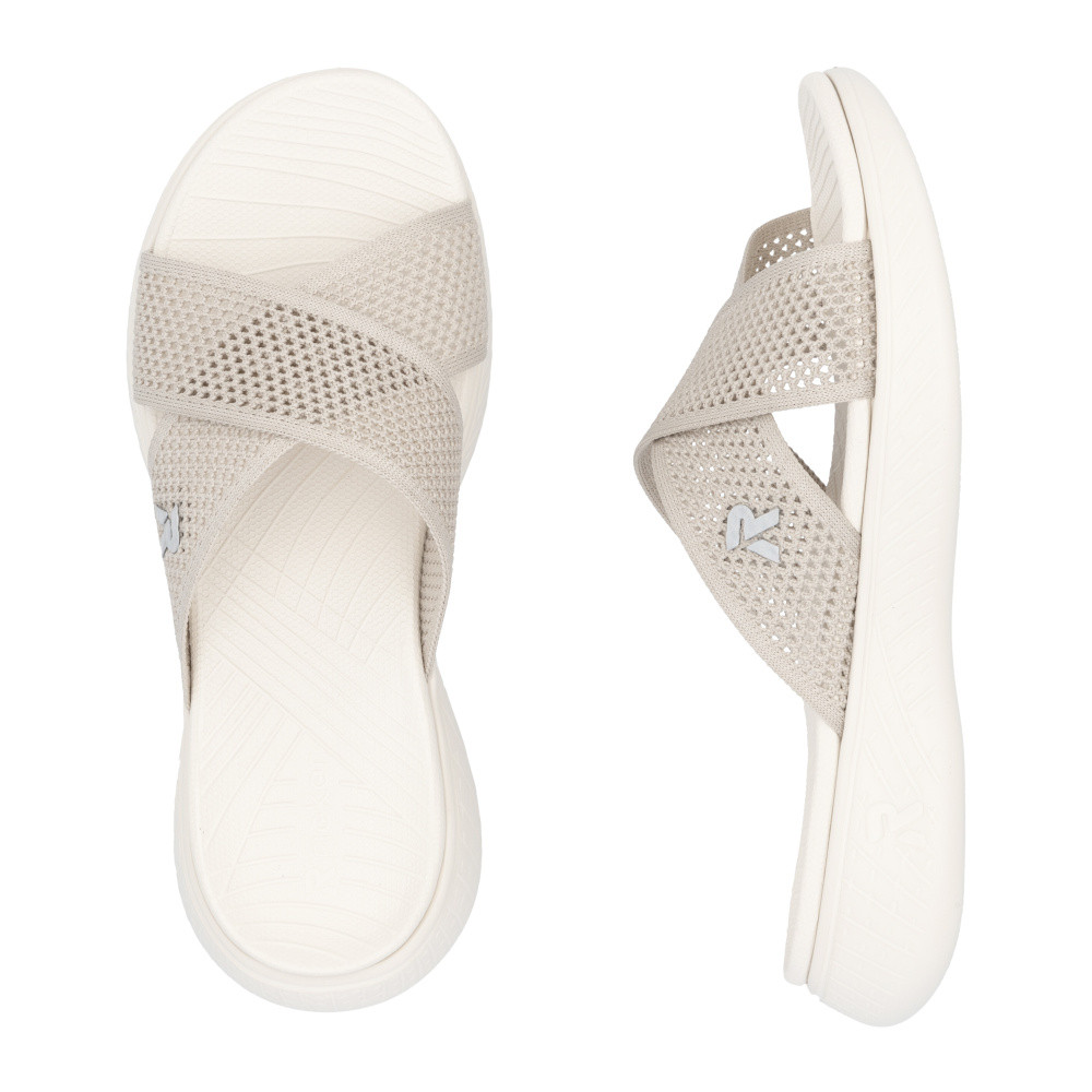 detail Dámské nazouváky RIEKER V2105-60 béžová S5