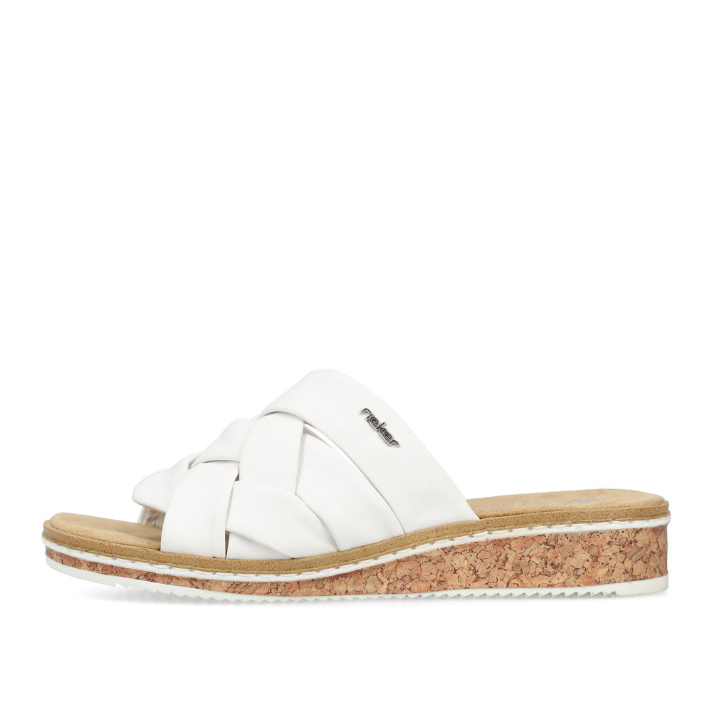 detail Dámské nazouváky RIEKER V3608-80 bílá S5