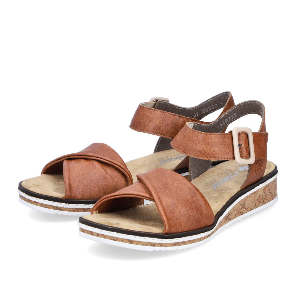 detail Dámské sandály RIEKER V3691-22 hnědá S5
