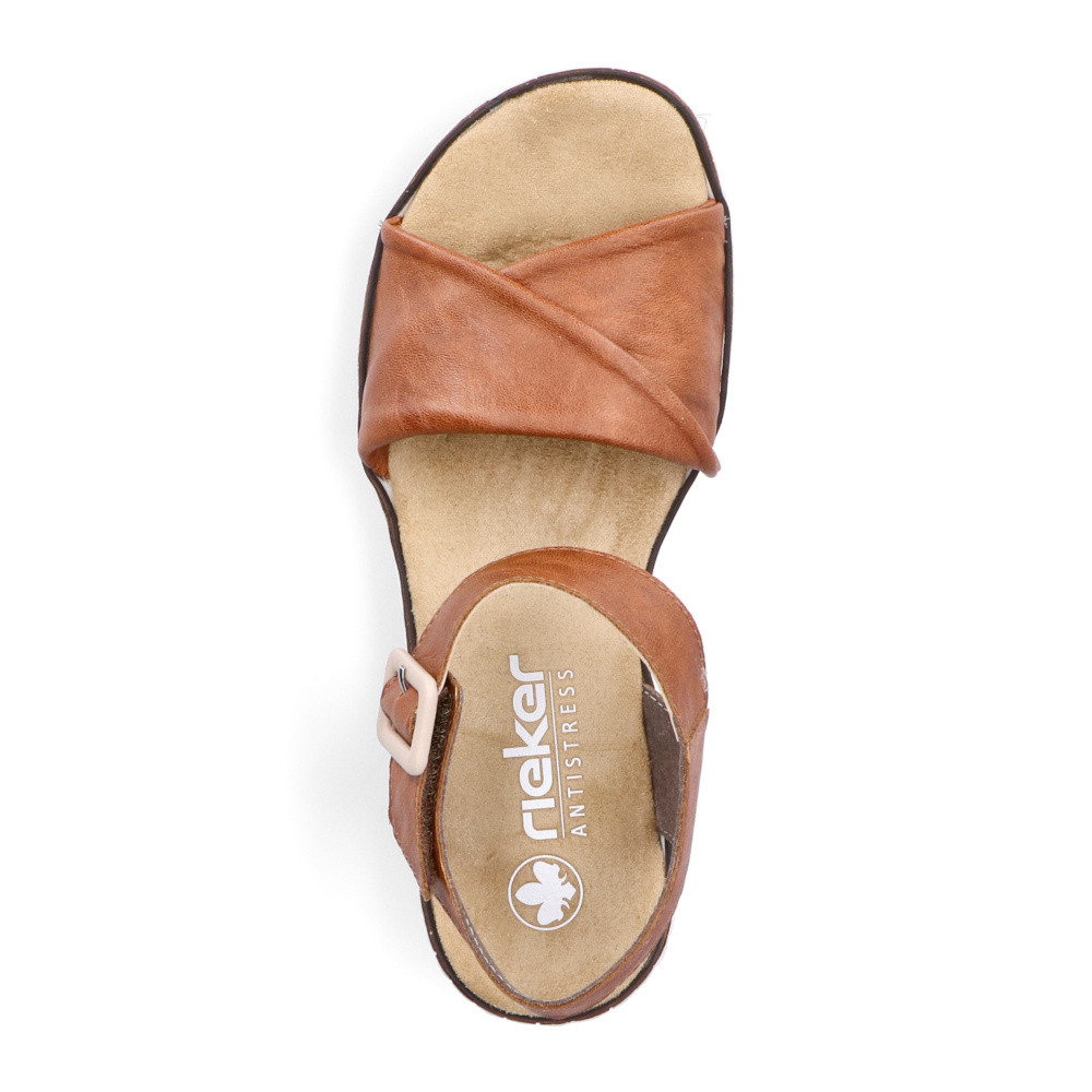 detail Dámské sandály RIEKER V3691-22 hnědá S5