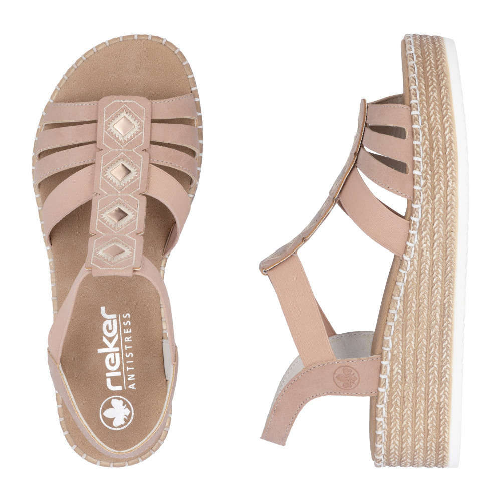 detail Dámské sandály RIEKER V4554-31 růžová S5