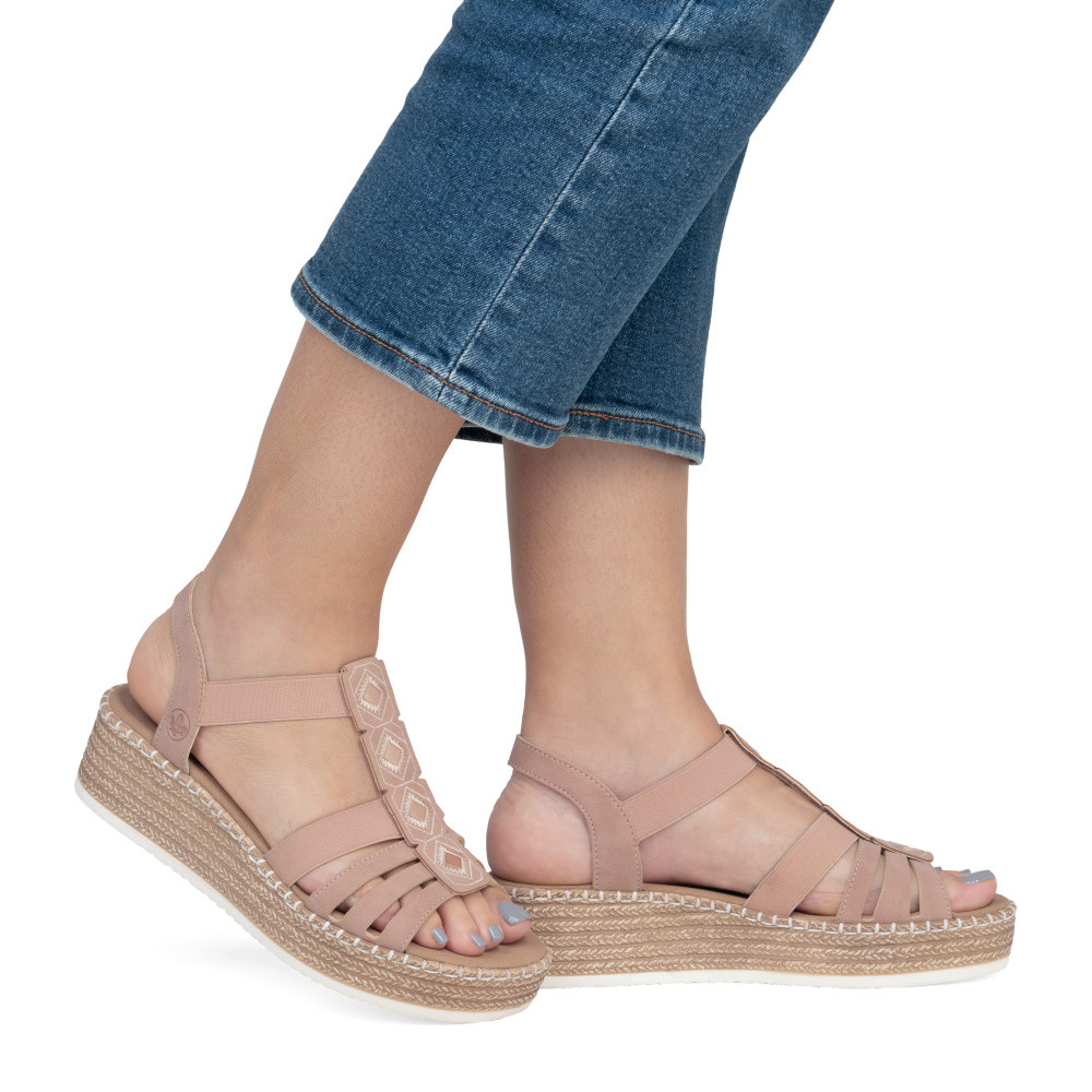 detail Dámské sandály RIEKER V4554-31 růžová S5