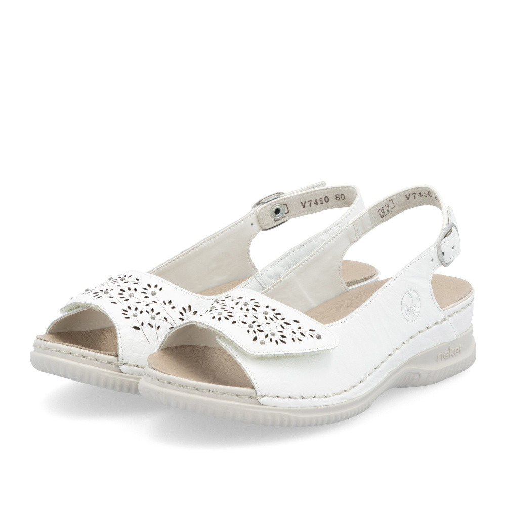 detail Dámské sandály RIEKER V7450-80 bílá S5