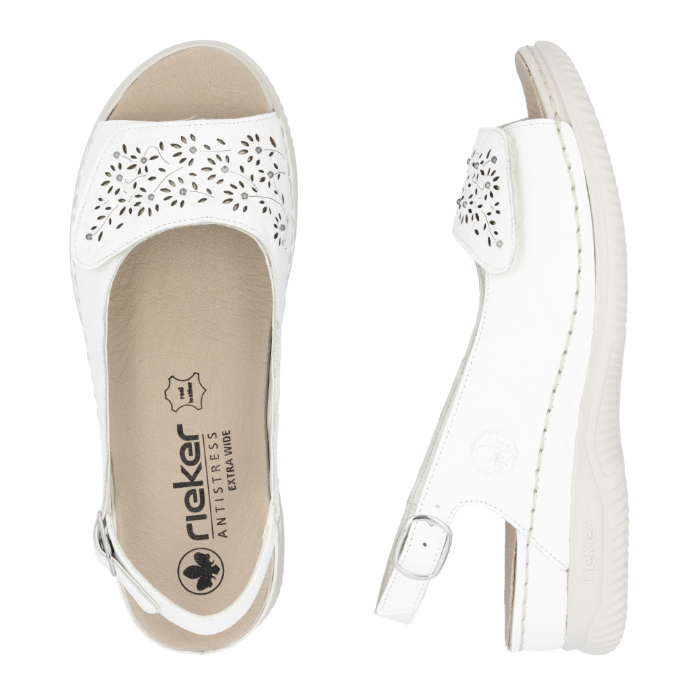 detail Dámské sandály RIEKER V7450-80 bílá S5