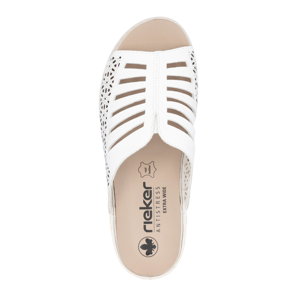 detail Dámské nazouváky RIEKER V7495-80 bílá S5