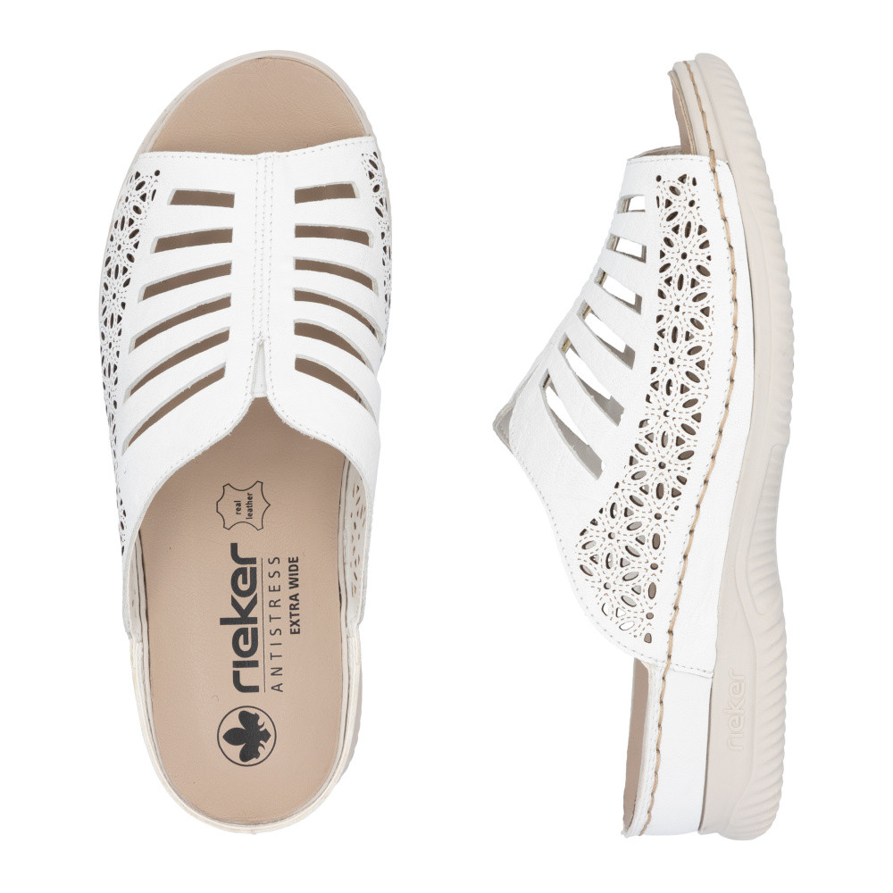 detail Dámské nazouváky RIEKER V7495-80 bílá S5