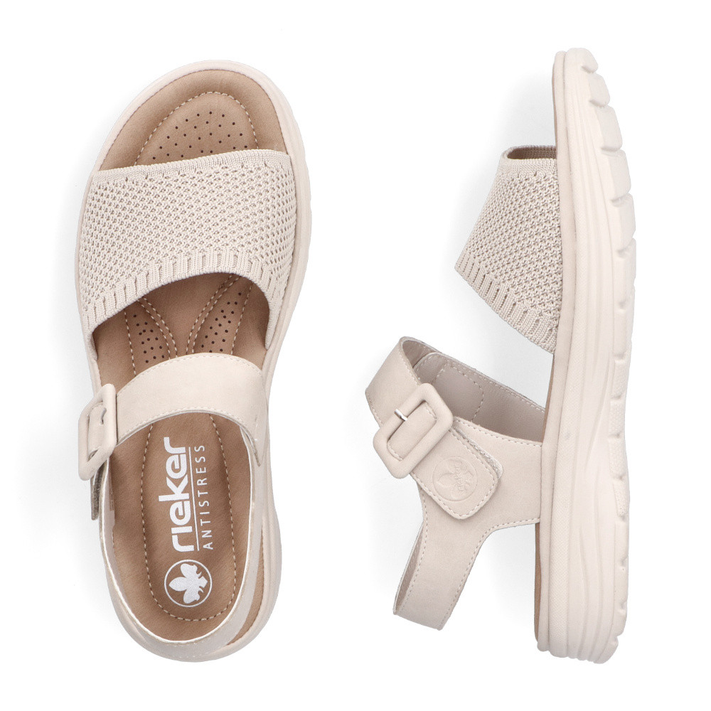 detail Dámské sandály RIEKER V8554-60 béžová S5