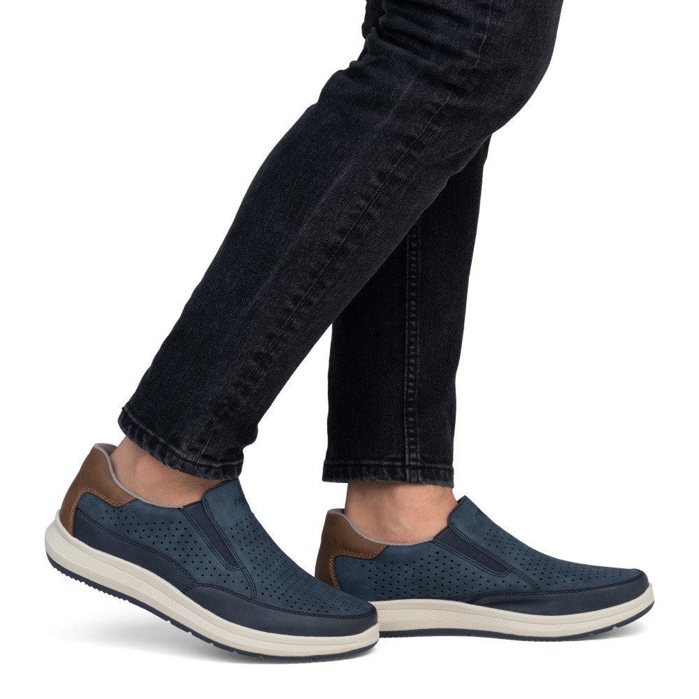 detail Pánské mokasíny RIEKER 16952-14 modrá S5