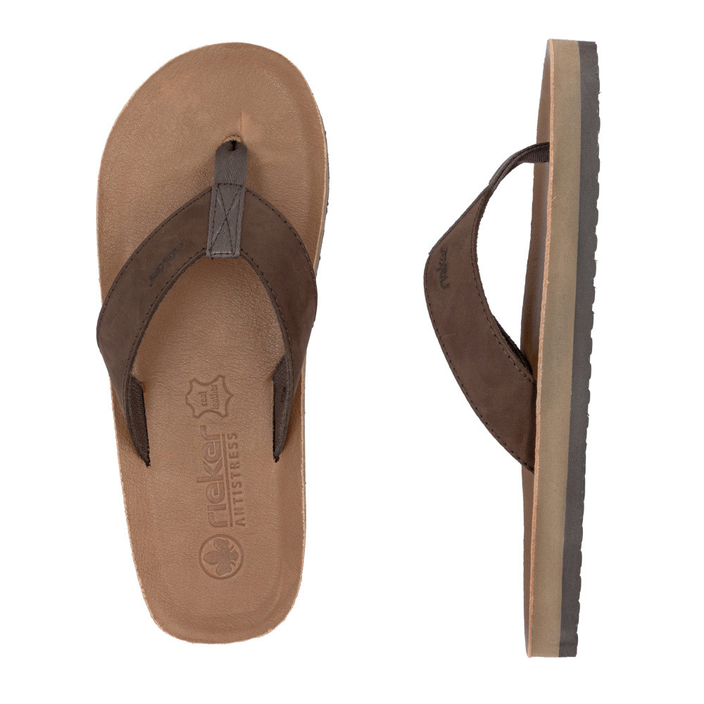 detail Pánské žabky RIEKER 20152-25 hnědá S5