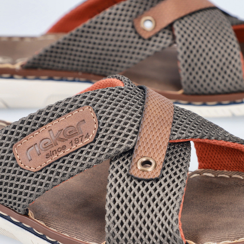 detail Pánske šľapky RIEKER 21340-54 zelená S5