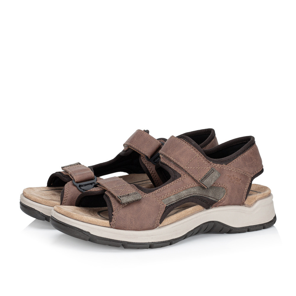 detail Pánske sandále RIEKER 26952-24 hnedá S5