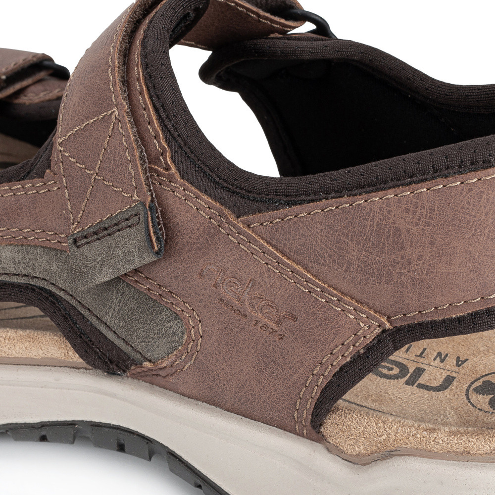 detail Pánske sandále RIEKER 26952-24 hnedá S5