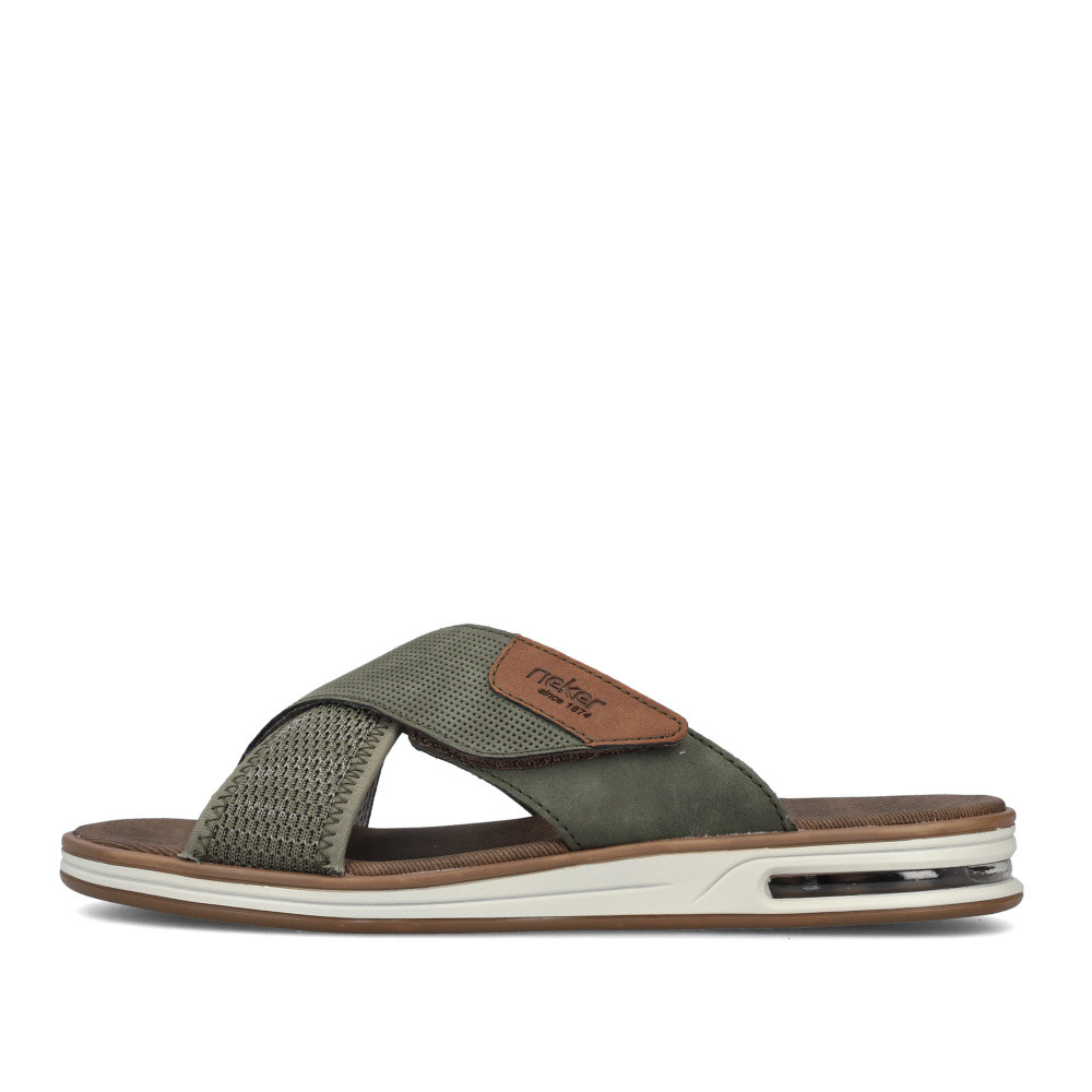 detail Pánské nazouváky RIEKER 29083-52 zelená S6