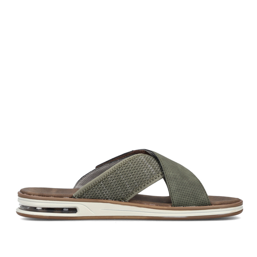 detail Pánské nazouváky RIEKER 29083-52 zelená S6