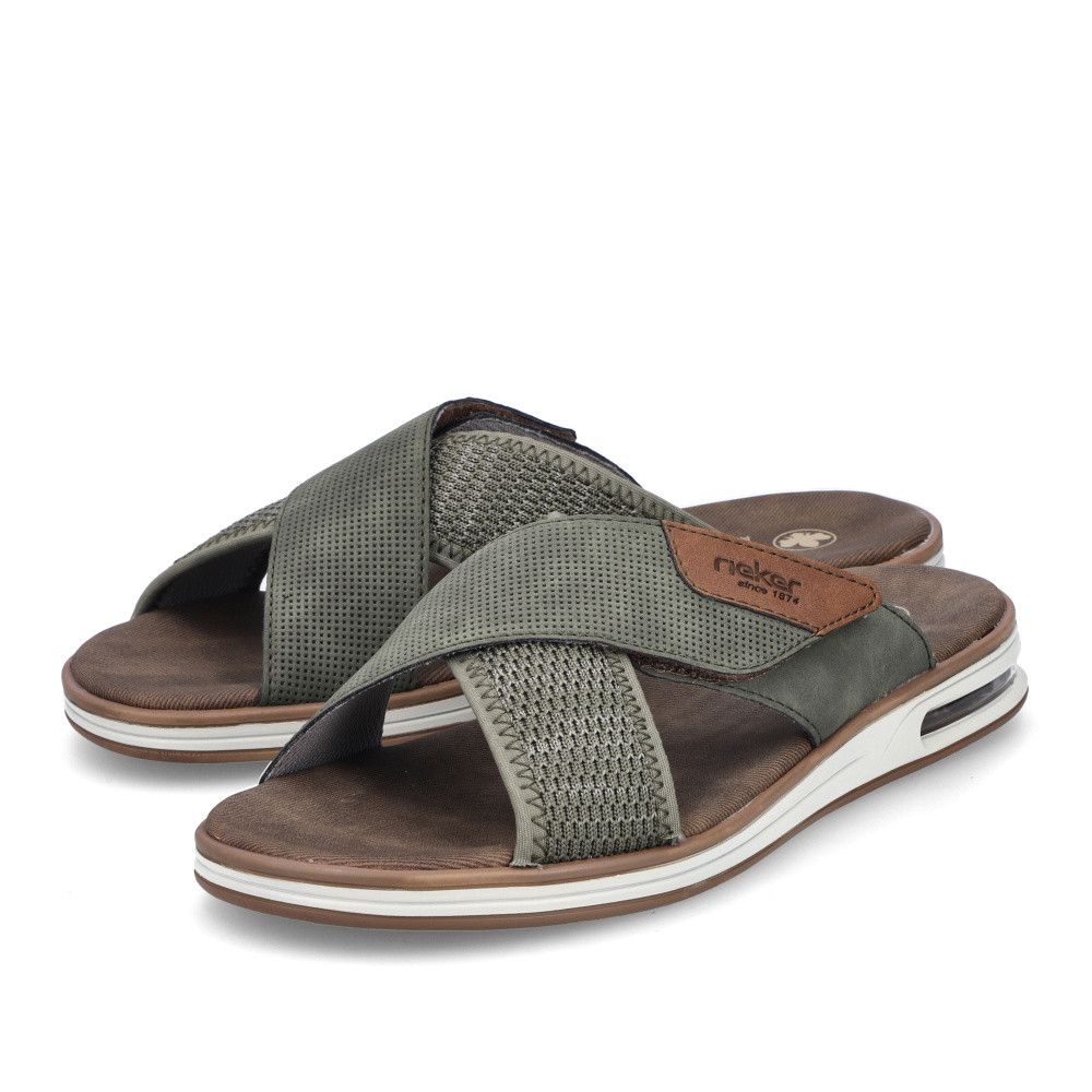 detail Pánské nazouváky RIEKER 29083-52 zelená S6