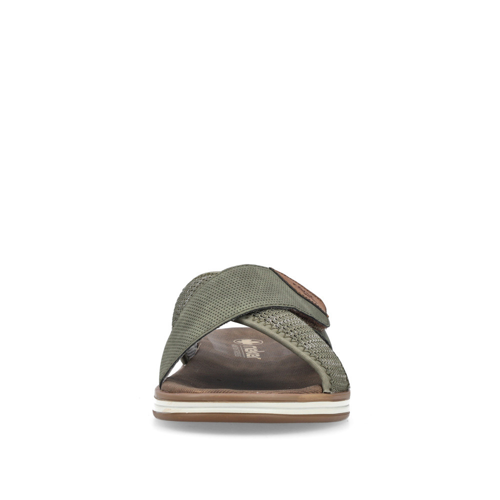 detail Pánské nazouváky RIEKER 29083-52 zelená S6