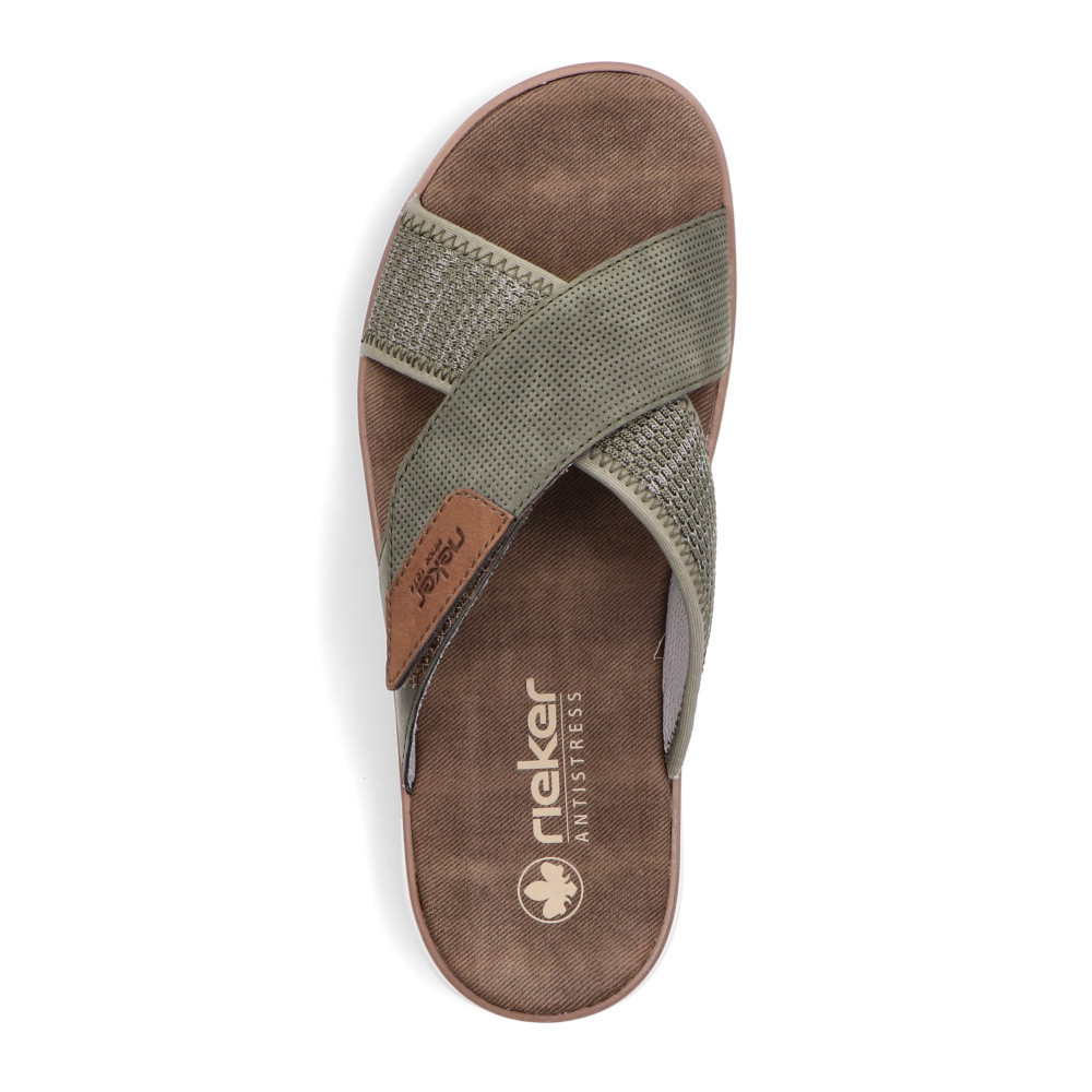 detail Pánské nazouváky RIEKER 29083-52 zelená S6