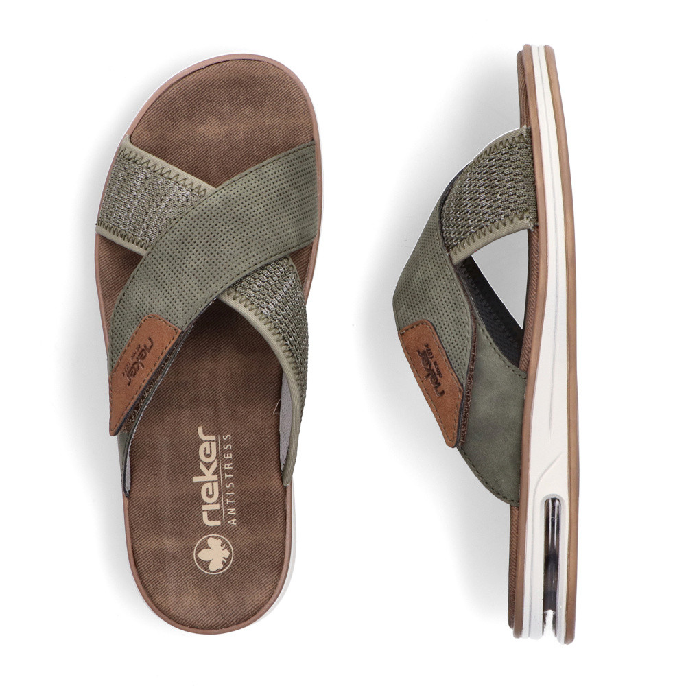 detail Pánské nazouváky RIEKER 29083-52 zelená S6