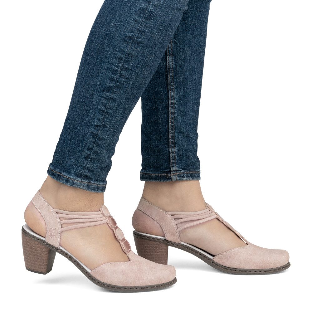 detail Dámské sandály RIEKER 40901-31 růžová S5