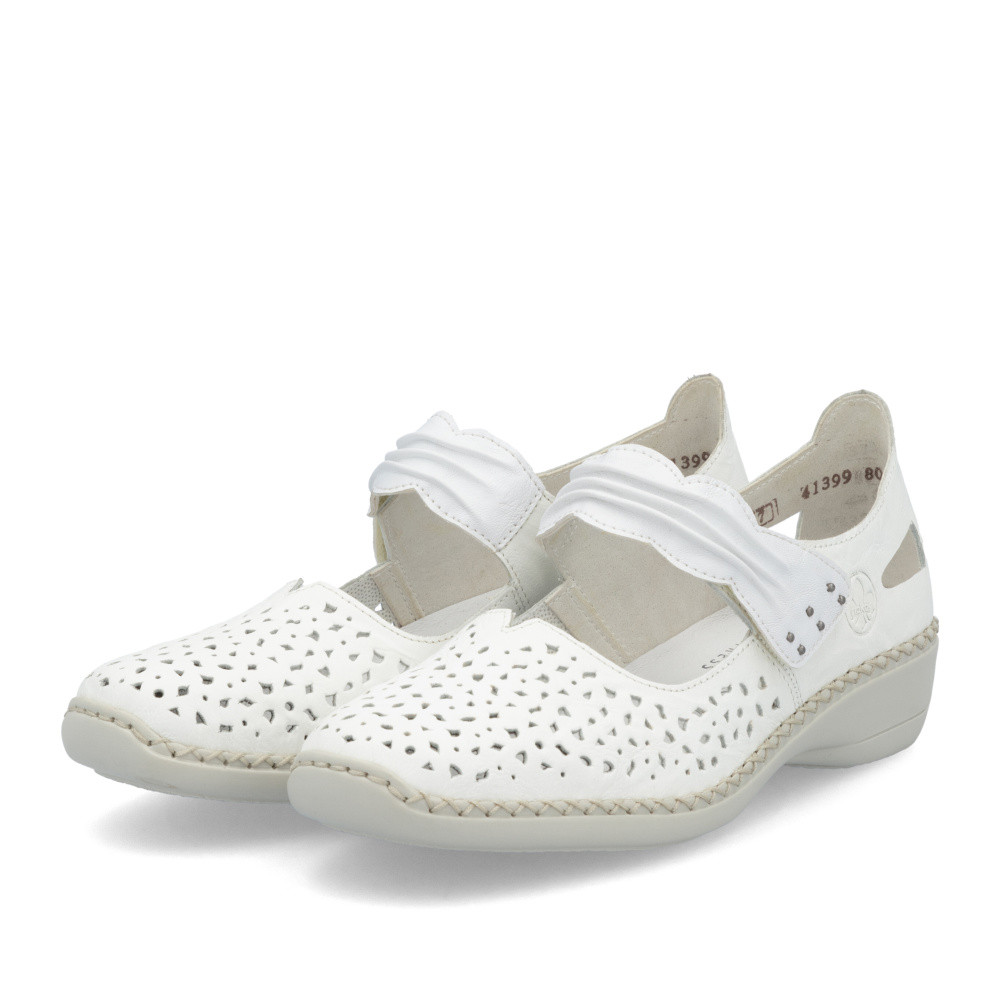 detail Dámské polobotky RIEKER 41399-80 bílá S5