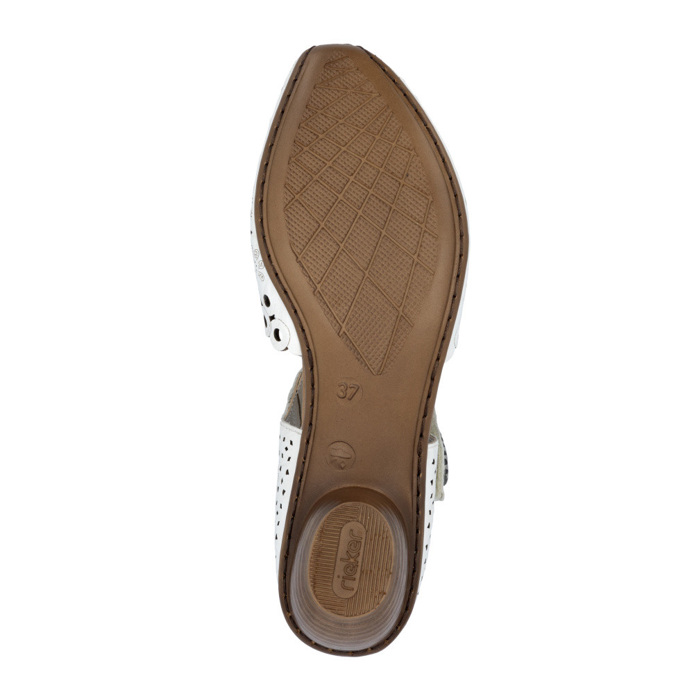 detail Dámské lodičky RIEKER 43753-80 bílá S5