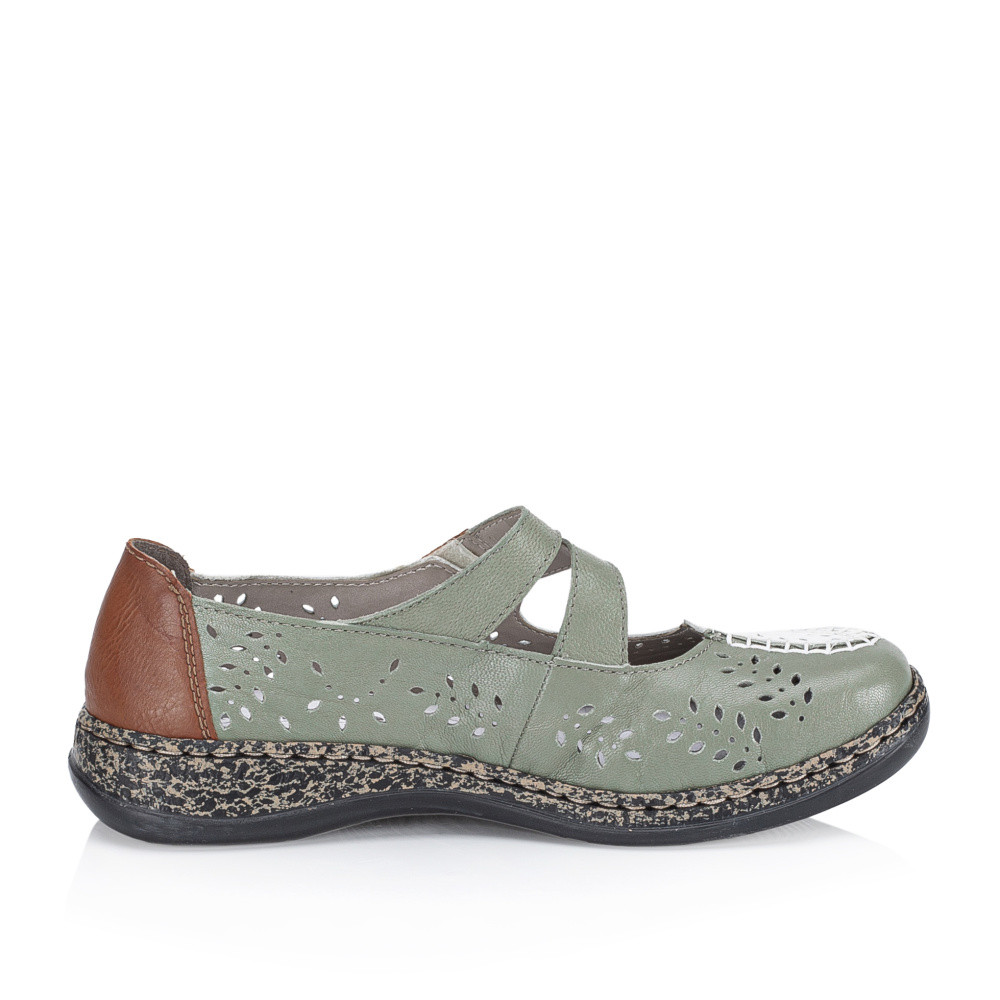 detail Dámské polobotky RIEKER 46363-90 bílá S5