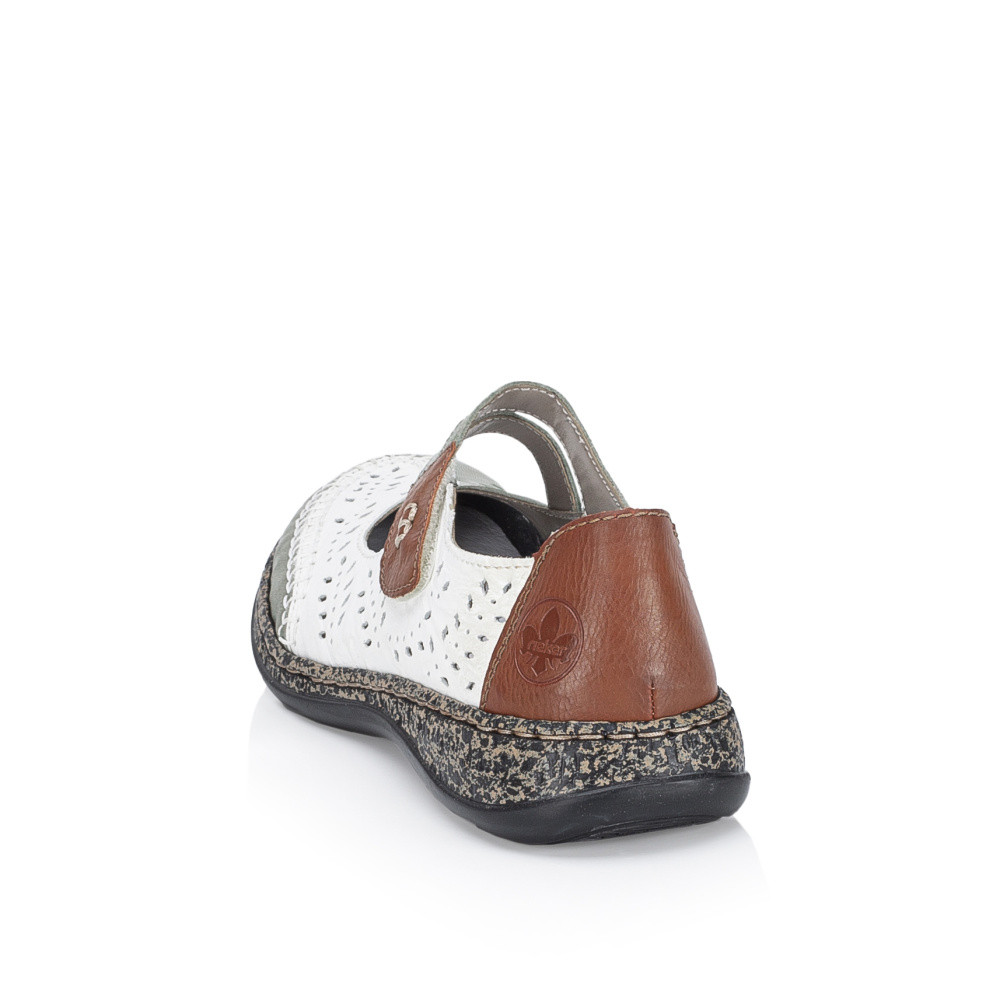 detail Dámské polobotky RIEKER 46363-90 bílá S5