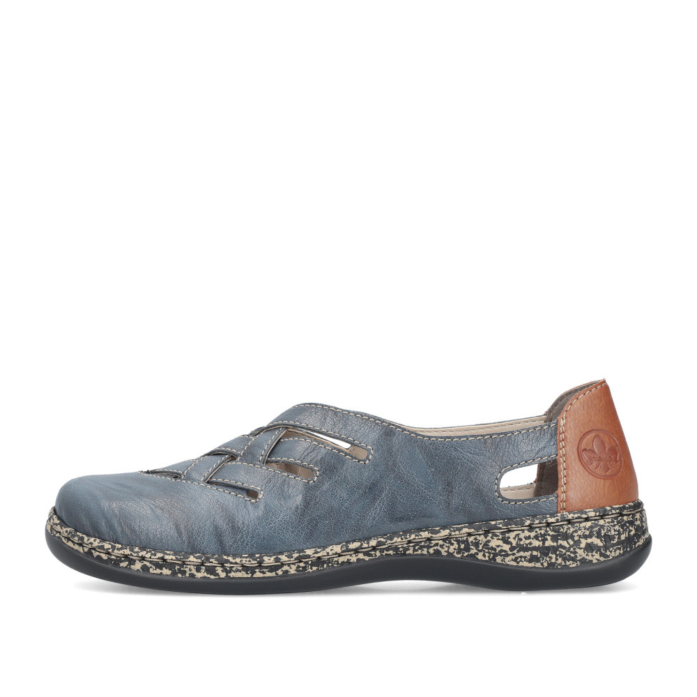 detail Dámské baleríny RIEKER 46369-12 modrá S5