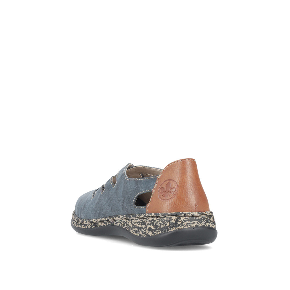 detail Dámské baleríny RIEKER 46369-12 modrá S5